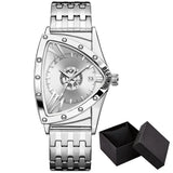 Luxury Classic Brand Multicolour Triangle Quartz Wristwatches -  Dial wth Roman Numerals Business Mens Wristwathes