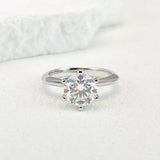 Stunning 0.5-5ct VVS1 D Colour Moissanite Diamonds Silver 18K WGP Wedding Ring