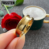 New Arrival Groove For Inlay Channel Polished Shiny Dome Edges 6MM Tungsten Weddings Rings - Fashion Jewellery - The Jewellery Supermarket