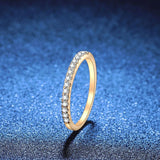 Amazing VVS1 D Colour Moissanite Diamonds Wedding Sterling Silver Eternity Ring