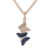 14K Gold Filled Unique Butterfly Design Luxury Fashion Pendant And Necklace For Women