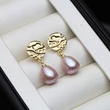 Ethnic Design Real Multicolour Fresh Water Pearl Yellow Silver 18KGP Earrings