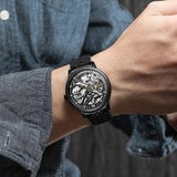 New Famous Brand Mechanical Watch - Men 30M Waterproof Luminous Steel Automatic Skeleton Dial Watch - The Jewellery Supermarket