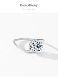 Unique Delicate Oval AAAA Lab Created Diamond 925 Sterling Silver Line Rings