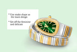 New Classic Top Brand Bling Zircon Diamonds Snake Shape Gold Silver Colour Scaleable Bracelet Ladies Quartz Watches