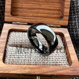 Dome High Polish Classics I Love You 6/8MM Men Women Wedding Tungsten Couple Rings