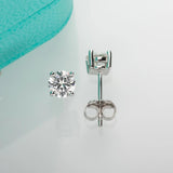 Marvelous 4mm D Colour VVS1 Moissanite Diamonds Classic 925 Sterling Silver Stud Earring For Woman Fine Jewellery - The Jewellery Supermarket