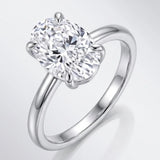 Stunning D Colour VVS1 Moissanite 925 Silver Solitaire Wedding Engagement Ring