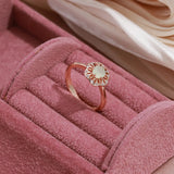 14K Rolled Gold Lake Green AAA Zircon Crystal Classic Trendy Fashion Rings For Women