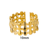 New Arrivals 18K Gold Colour New Stainless Steel Rings for Women Jewellery - Beautiful Fashion Rings - The Jewellery Supermarket