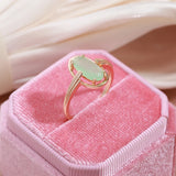 14K Rolled Gold Emerald AAA Zircon Crystal Big Green Luxury Rings For Women Fine Jewellery