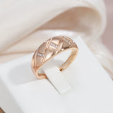 14K Gold Filled AAA Cubic Zircon Diamonds Paved Vintage Rings For Women Fine Jewellery