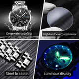 Best Selling Fashion Luxury Top Brand Quartz Watch Original Stainless Steel Multifunction Waterproof WristWatches