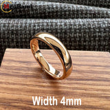 Rose Gold-Color Dome High Polished 2-10MM  Men Women Tungsten Carbide Wedding Rings