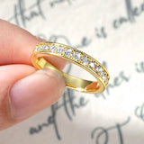 Brilliant 2.0MM D Colour VVS1 Moissanite Diamond Half Eternity Ring Fine Jewellery