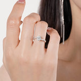New Arrival 0.5-1ct Sparkling Full Moissanite Wedding Rings For Women - Twist Design Adjustable Fine Jewellery