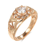 New Fashion Bold  High Quality Fine Jewellery 14K Filled Rose Gold Micro wax inlay AAA Zircon Diamonds Gold Ring