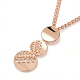 14K Rolled Gold Retro Ethnic Circular Geometric Shape Elegant Pendant And Necklace