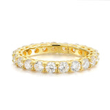 3/3.5/5mm Rose Gold Color VVS1 D Colour Moissanite Diamonds Eternity Silver Ring