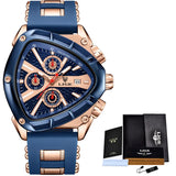 Brand New Fashion Silicone Sport Military Square Waterproof Chronograph Quartz Business Wristwatches for Men