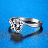 Admirable 1/2CT VVS1 D Colour Moissanite Diamond Rings S925 Silver Snowflake Engagement Wedding Band Fine Jewellery