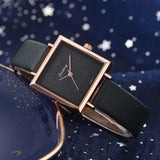 New Luxury Quartz Stainless Steel Simple And Stylish Square Multicolor Strap Fashion Women Leather WristWatches - The Jewellery Supermarket