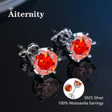 New Silver Moissanite Diamond Studs Earrings Pass Diamond Tester For Men Women