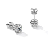 Amazing 0.5/1/2CT D Colour Moissanite - S925 Silver Classic Square Wrap Ear Stud Earrings For Women Fine Jewellery - The Jewellery Supermarket