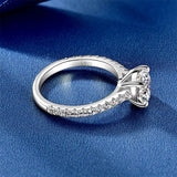 Stunning Solitaire 2CT VVS1 D Round Moissanite 925 Silver Engagement Wedding Rings