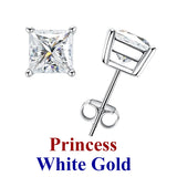 Dazzling 0.5-3ct Moissanite Diamond Sterling Silver Stud Earrings for Women Men