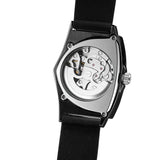 Luxury High-end Triangle Steel Skeleton Automatic Sports Waterproof Silicone Strap Luminous Mechanical Mens Watches