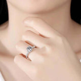 Terrific 1CT VVS1 GRA Certified Moissanite Diamonds Solitaire Rings, Engagement Wedding Silver Fine Jewellery
