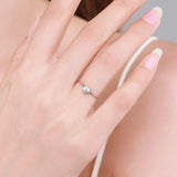 Silver Shining Exquisite Classic Clear 4mm AAAA Simulated Diamond Promise Ring - Fine Jewellery - The Jewellery Supermarket