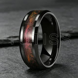 Various Flowing Sand/Green Grass Agate Inlay 8mm Tungsten Carbide Rings