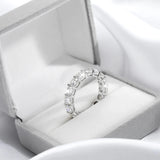 Brilliant 3/5mm VVS1 D Colour Moissanite Diamonds Engagement Eternity Silver Ring