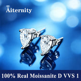 Luxury 0.5-2 Carats Marquise Heart Pear Princess Cut Moissanite Diamonds Stud Earrings