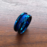 Groove Beveled Polished Finish 4/6/8mm Tungsten Carbide Engagement Rings