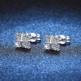 Light Luxury Niche 0.8 Carat *2 Moissanite Diamonds Earrings Classic Fashion Design 925 Sterling Silver Fine Jewellery - The Jewellery Supermarket