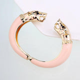 New Unique Design Luxury Enameled Colorful Wolf Bangle Statement Cuff Bracelet - Fashion Jewellery for Women - The Jewellery Supermarket