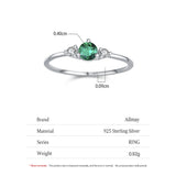 New Charming 925 Sterling Silver Green White AAAA Lab Created Diamond Rings