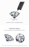 Elegant VVS1 D Color Moissanite Stackable 925 Sterling Silver Parallel Bar Ring