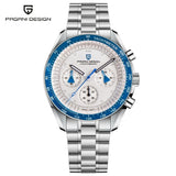 Luxury Chronograph AR Sapphire Mirror Ceramic Bezel New Moon Men's Quartz Watches