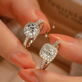 Awesome 100% Real Moissanite Ring  D Colour VVS1 Adjustable Size S925 Silver GRA Certificate Wedding Rings for Women