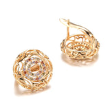 14K Gold Filed Moroccan Desert Style Colorful AAA Zircon Diamonds Earrings for Women
