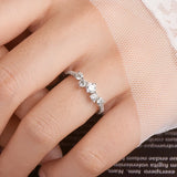 Superb 4mm&3mm&1.6mm VVS1 D Colour Moissanite Diamonds S925 Silver Engagement Ring