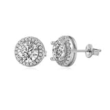 Delicate Moissanite Diamonds S925 Sterling Silver Stud Earrings For Women And Men