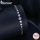 Lovely Sparkling Moissanite Diamonds Bracelet - Adjustable Strand Bracelet for Women Engagement Fine Jewellery - The Jewellery Supermarket