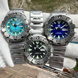 Monster 200M Waterproof NH36 Day Function Sapphire Glass Automatic Movement Steel Bezel SD1984 Steel Bracelet Watch