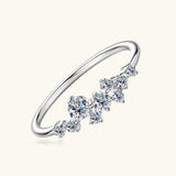 Remarkable GRA Certified Full Moissanite Diamonds Engagement Wedding Ladies Rings 925 Sterling Silver Fine Jewellery