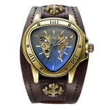 New Personalized Fashion Triangle Hollow Men's Mechanical Watch - Leisure Retro Fully Automatic Mechanical Watch